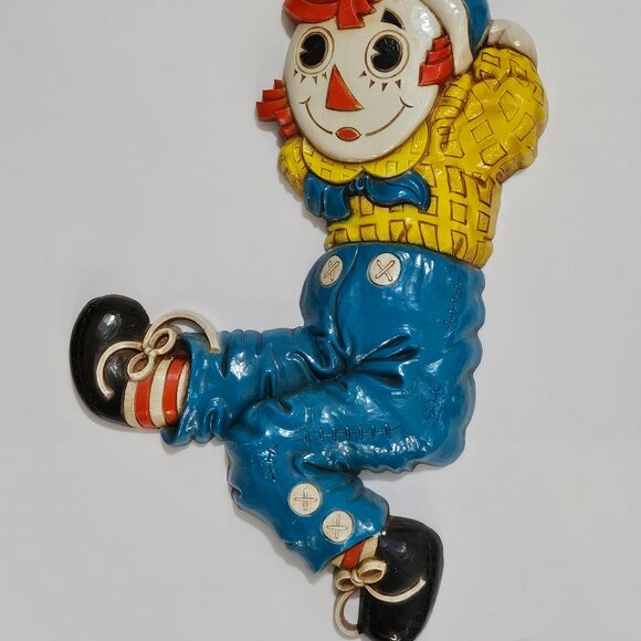 Rare 1977 Bobbs Merrill Raggedy Ann and Andy Plastic Wall Plaques - Picture 2 of 14